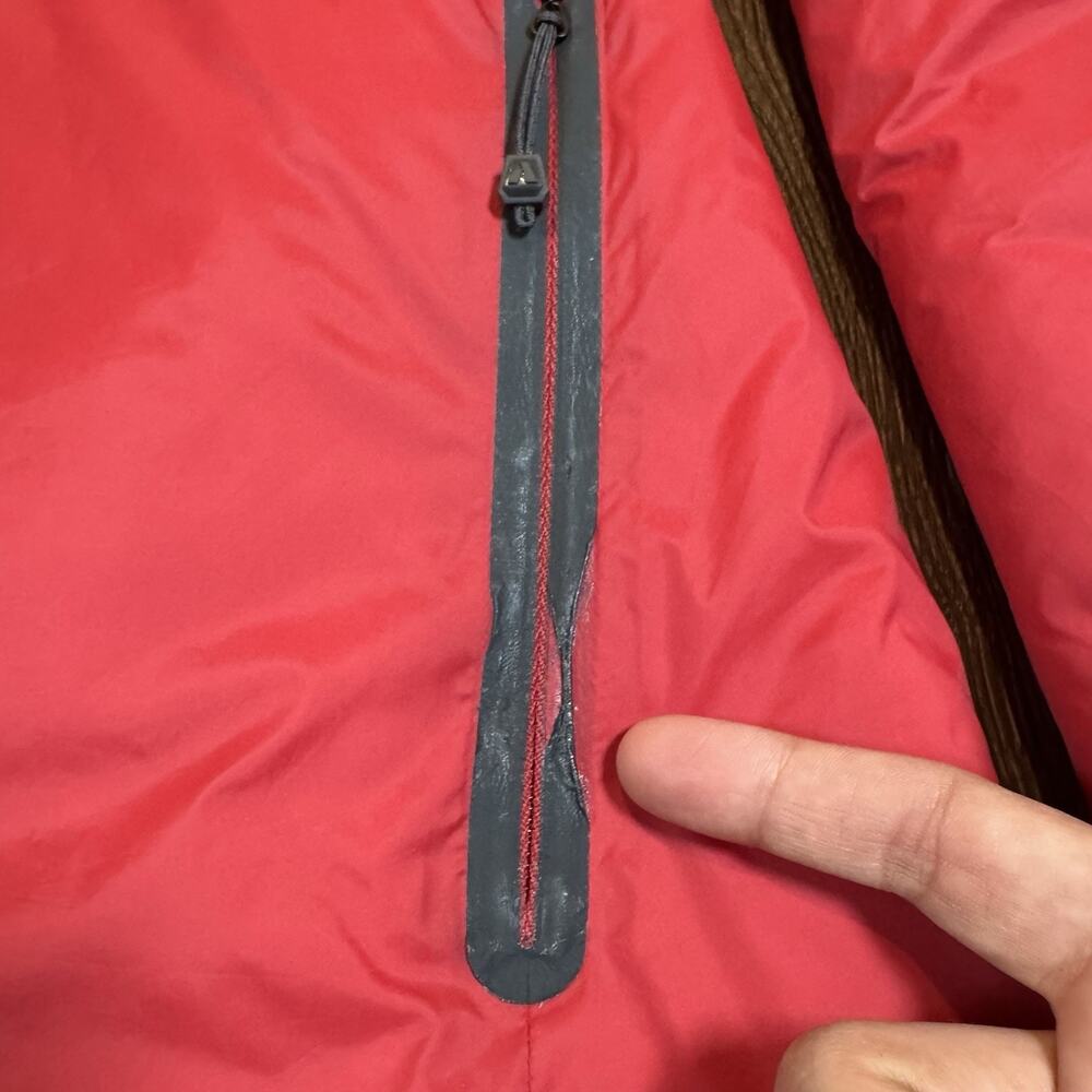 Eddie Bauer Goose Down Puffer Jacket Mens Medium Red Evertherm First Ascent - Picture 6 of 12